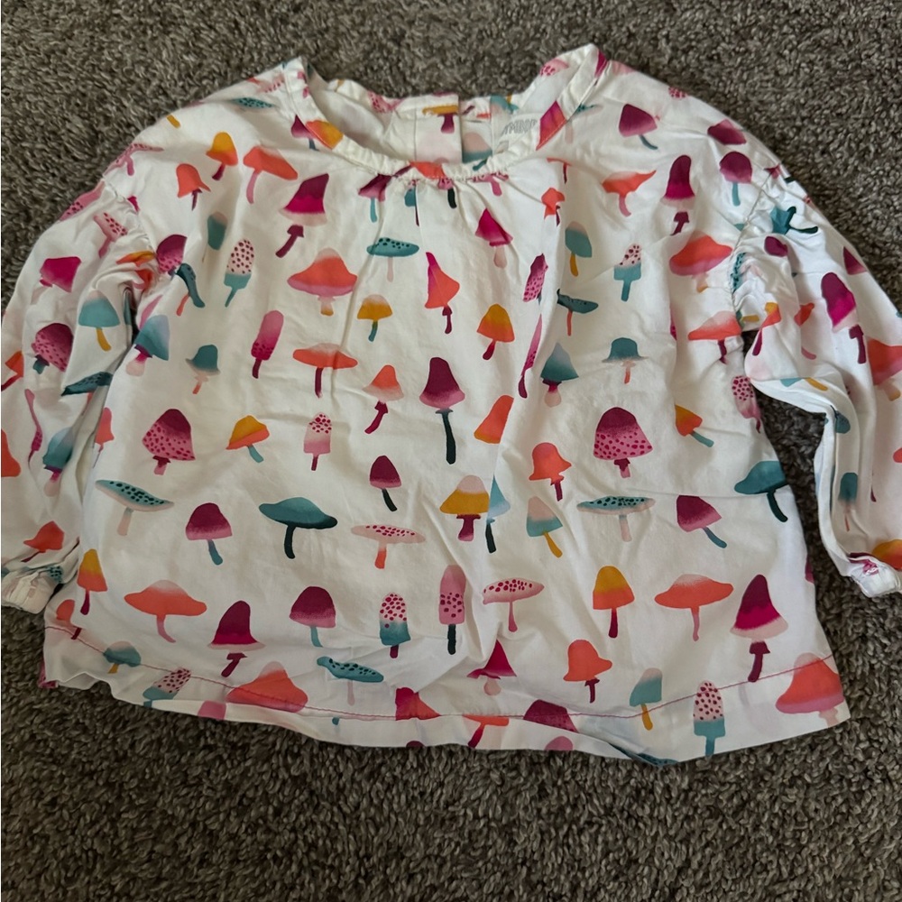 Gymboree Colorful Mushroom Print Blouse